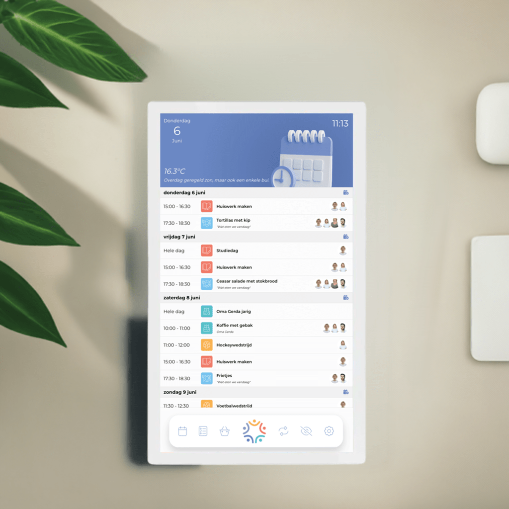 Qudoo Touch Wit Digitale gezinsplanner - Qudoo Family Planner B.V.