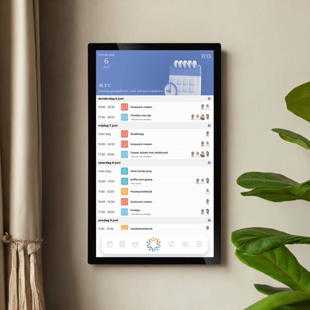Qudoo Touch Zwart Digitale gezinsplanner - Qudoo Family Planner B.V.