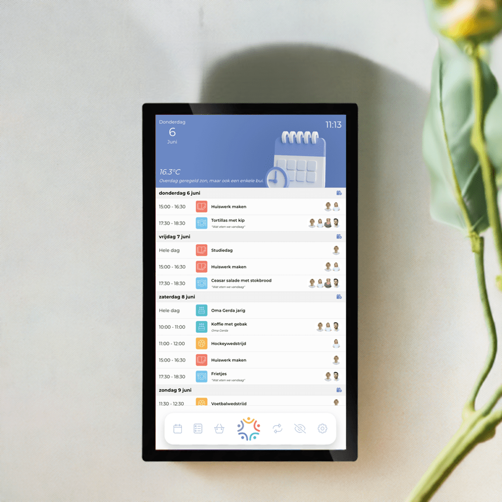 Qudoo Touch Zwart Digitale gezinsplanner - Qudoo Family Planner B.V.