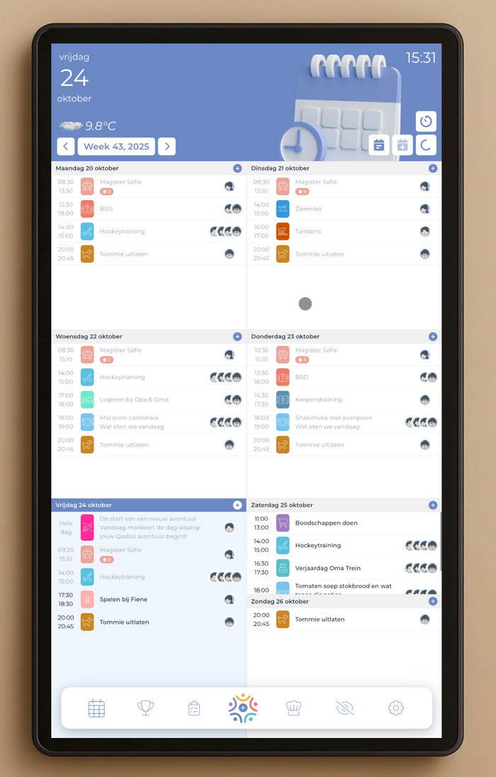 Alles wat je gezin nodig heeft, op één scherm
