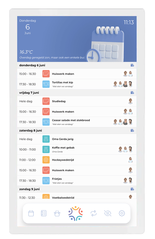Qudoo Touch Wit Digitale gezinsplanner - Qudoo Family Planner B.V.