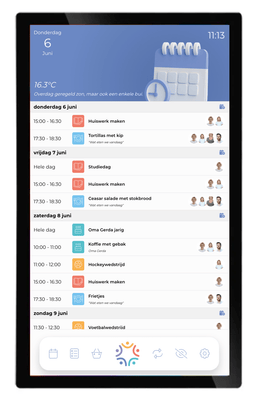 Qudoo Touch Zwart Digitale gezinsplanner - Qudoo Family Planner B.V.